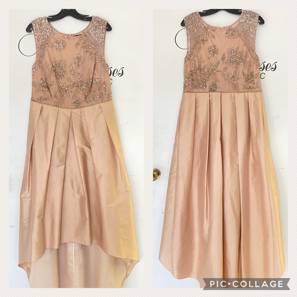 Adrianna Papell hi&low top beaded long Gown - Picture 5 of 10